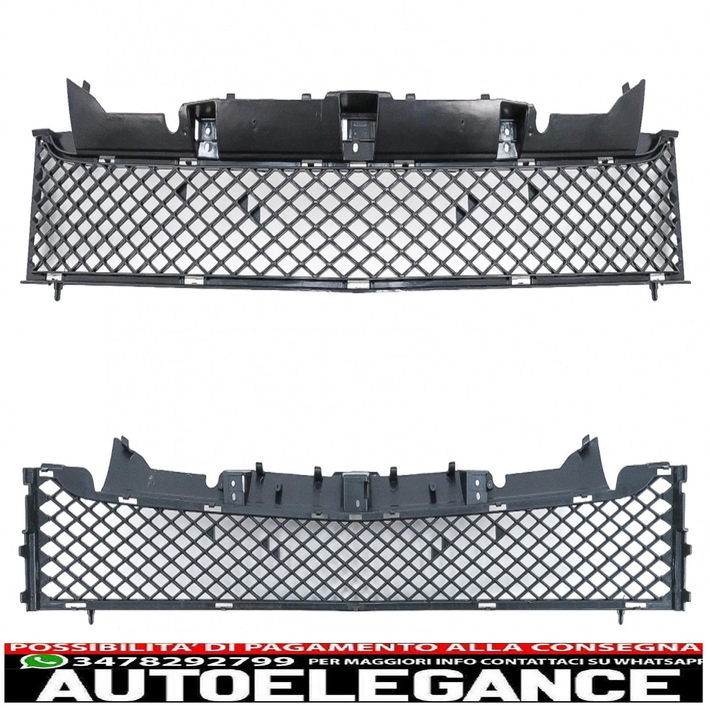 griglia anteriore con rete inferiore adatta per mercedes classe slk r172 (2011-2015) gt-r design panamericana nero