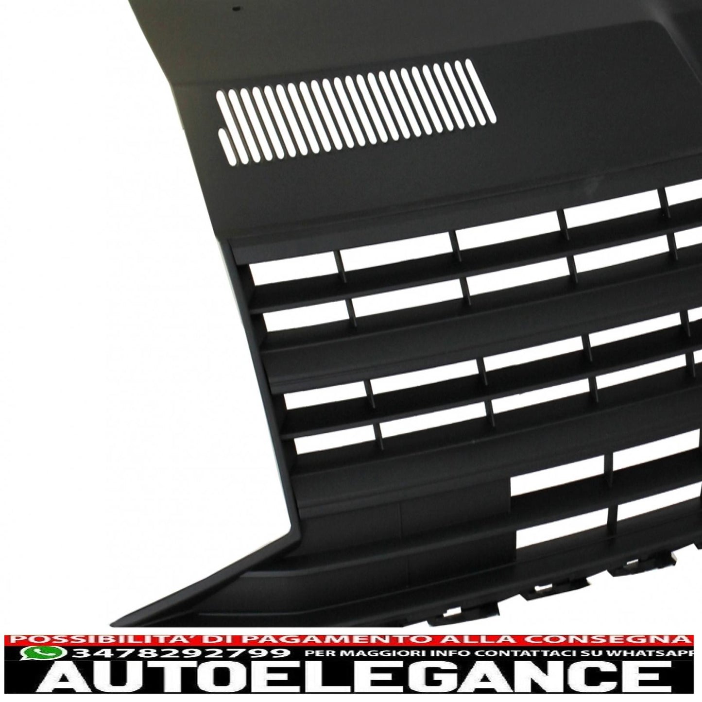Griglia anteriore senza badge adatta per VW T6 Bus Transporter (2015-2019) nero opaco