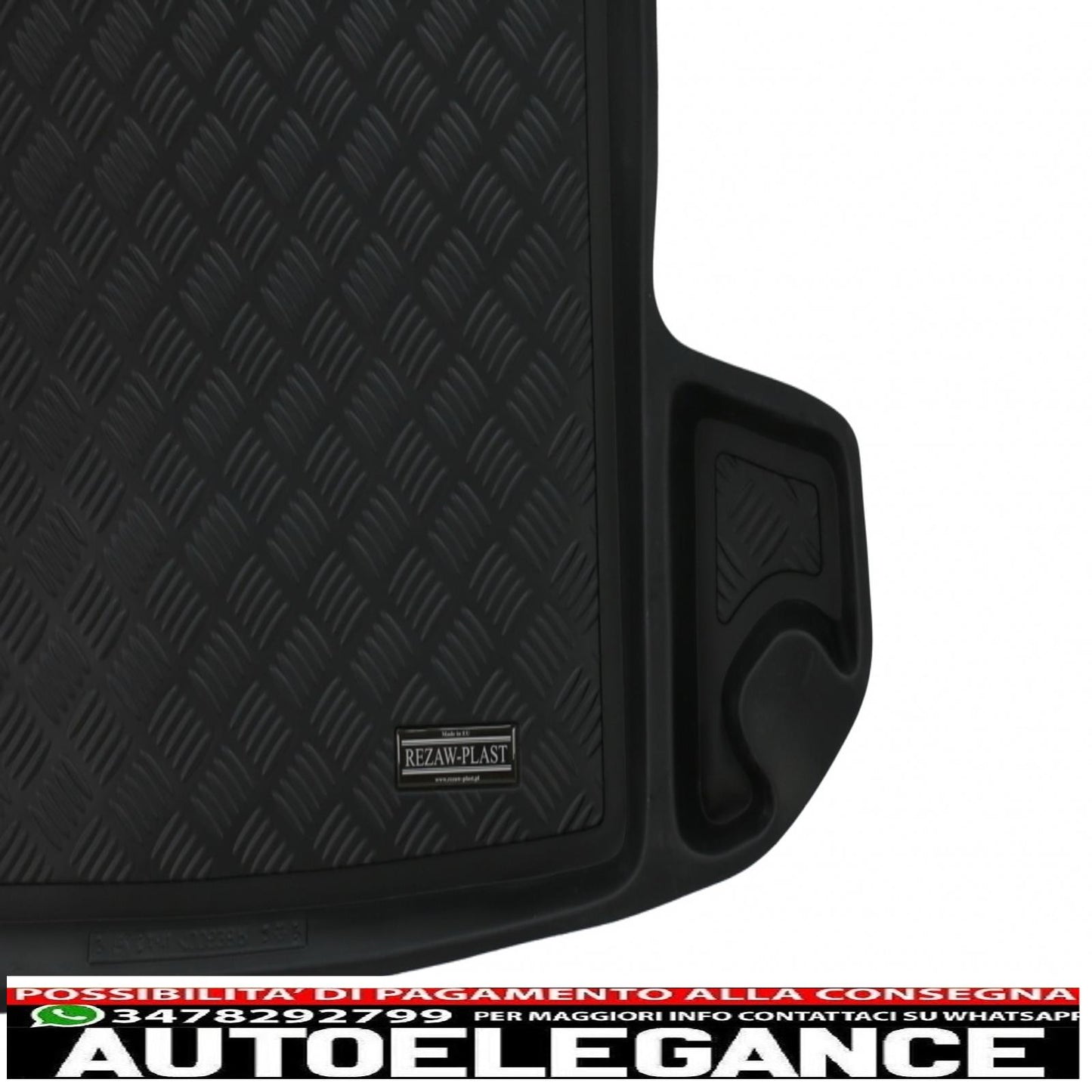 Tappetino per bagagliaio nero adatto a hyundai tucson iii (2015-2020) kia sportage iv (2016-up)