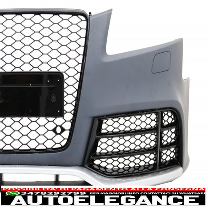paraurti anteriore adatto per audi a5 8t pre restyling (2007-2011) con paraurti aggiuntivo spoiler labbro design rs5 vero carbonio