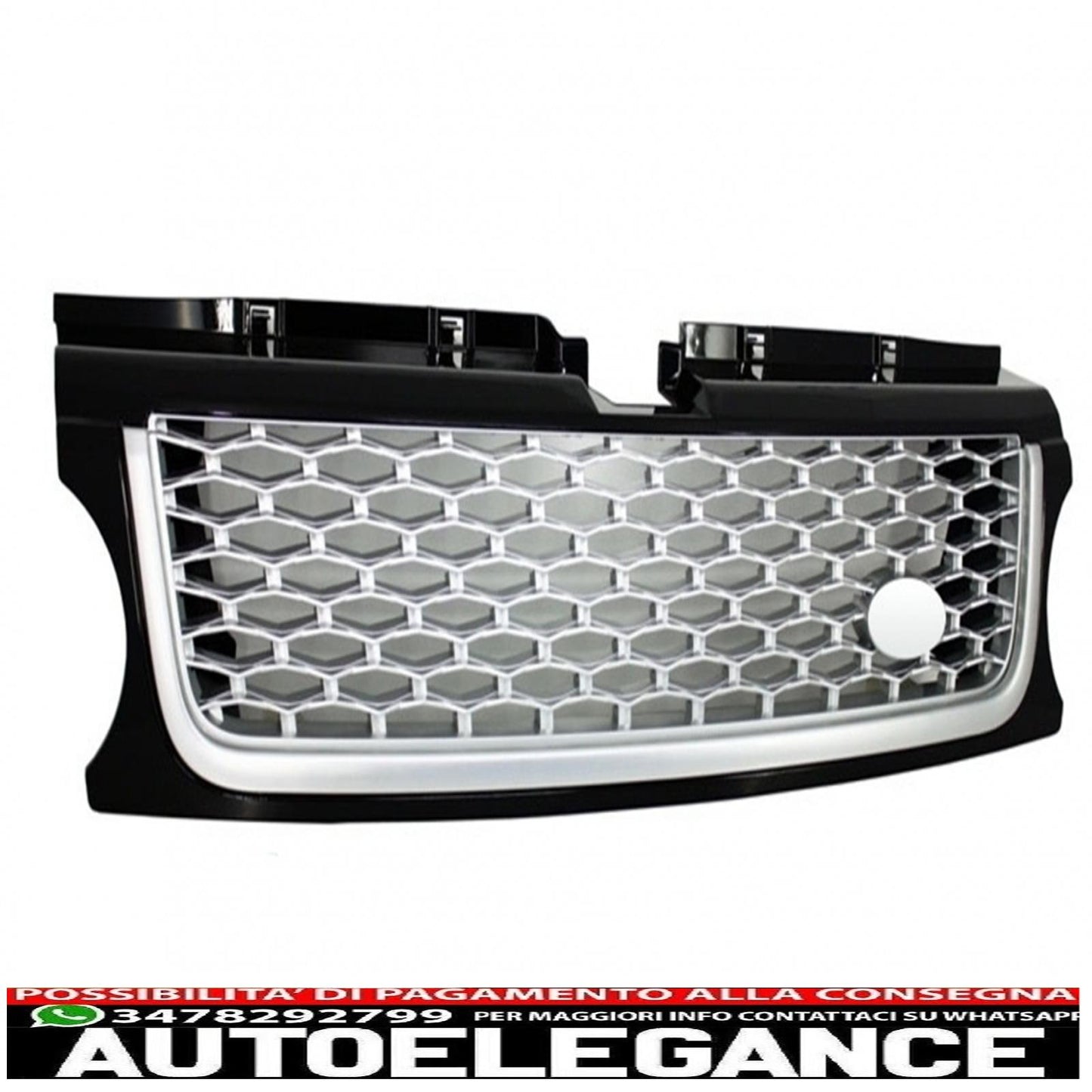 central grille and side air intakes group suitable for land rover sport l320 facelift (2009-2013) autobiography look black silver edition