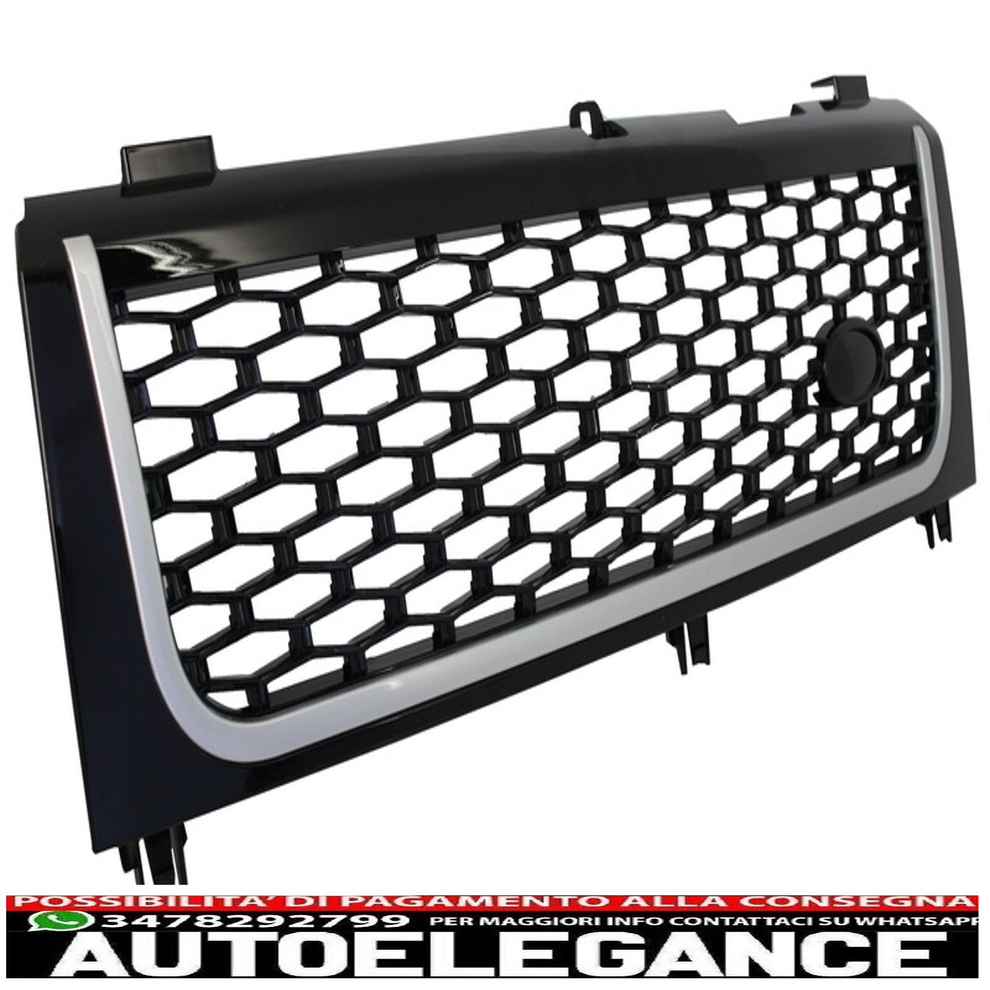 centre grille and side vents assembly suitable for land rover vogue iii l322 (2002-2005) piano black and silver autobiography supercharged edition