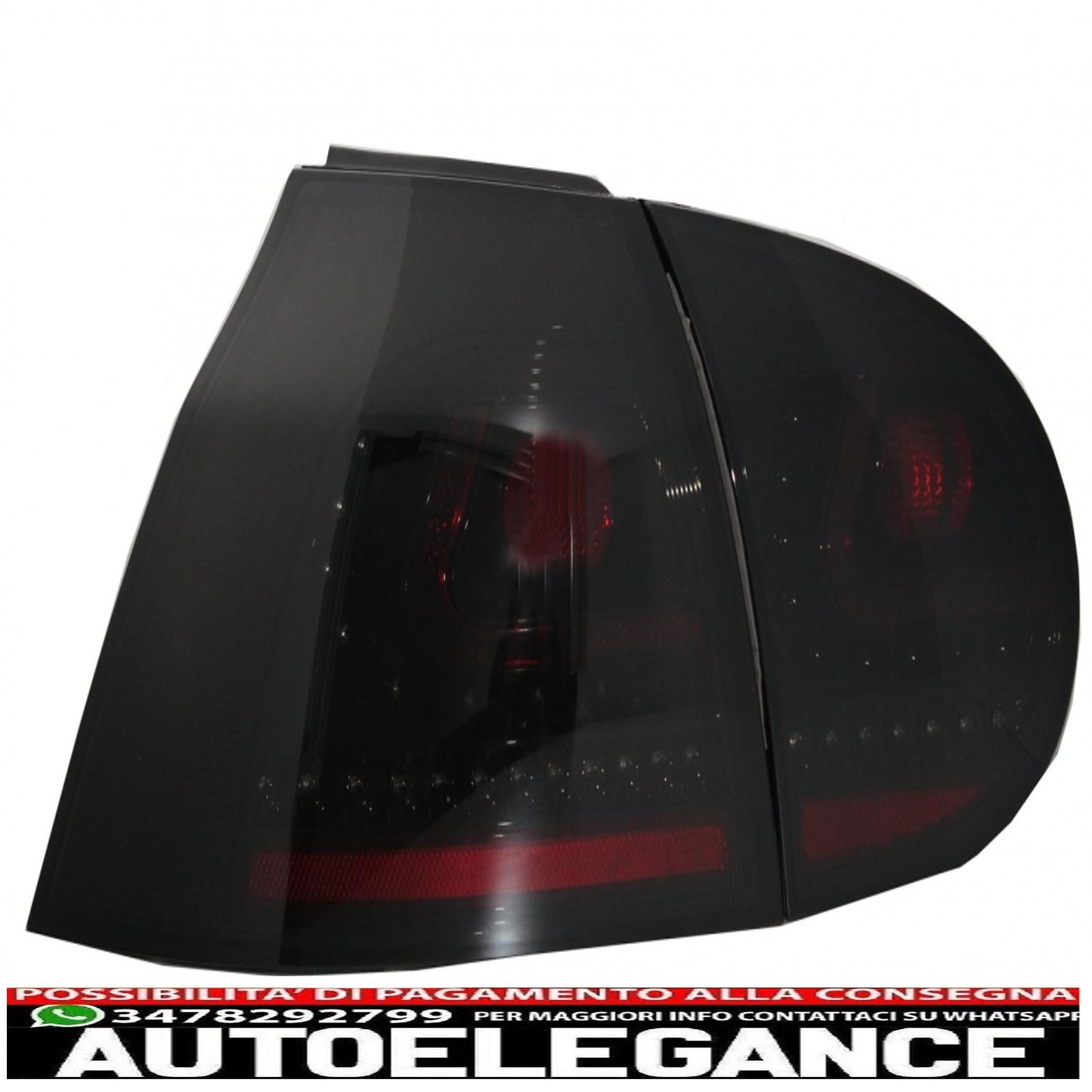 litec led rear lights suitable for vw golf 5 v (2004-2009) black/smoke with dynamic sequential turning light