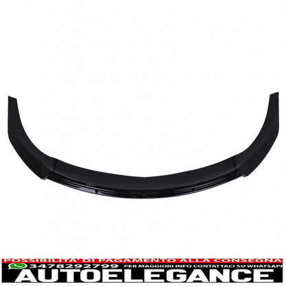 Front Bumper Spoiler Lip Add-on Fits Tesla Model Y (2020-up) Piano Black