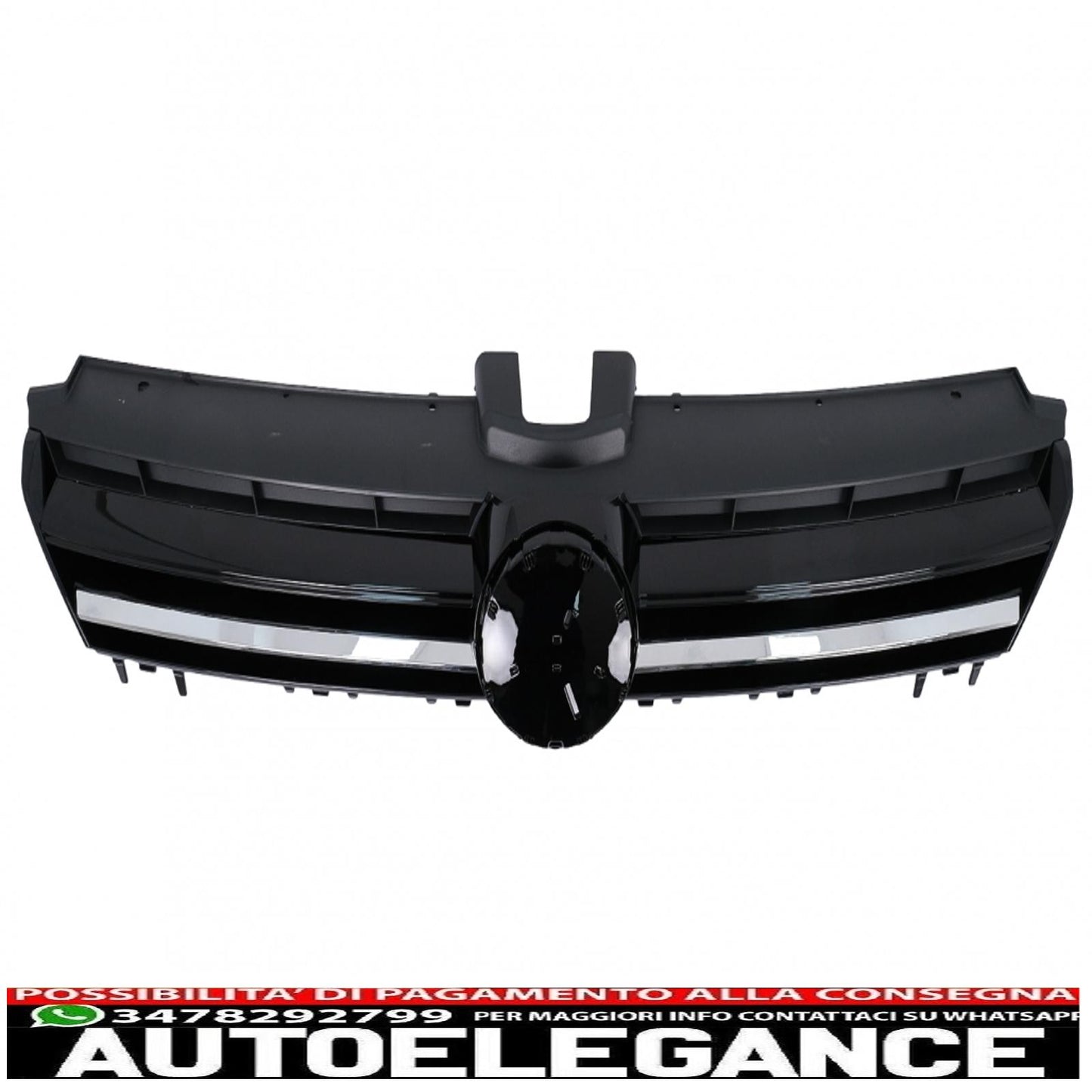 central grille suitable for vw golf 7 vii (2012-2017) r-line design chrome inserts