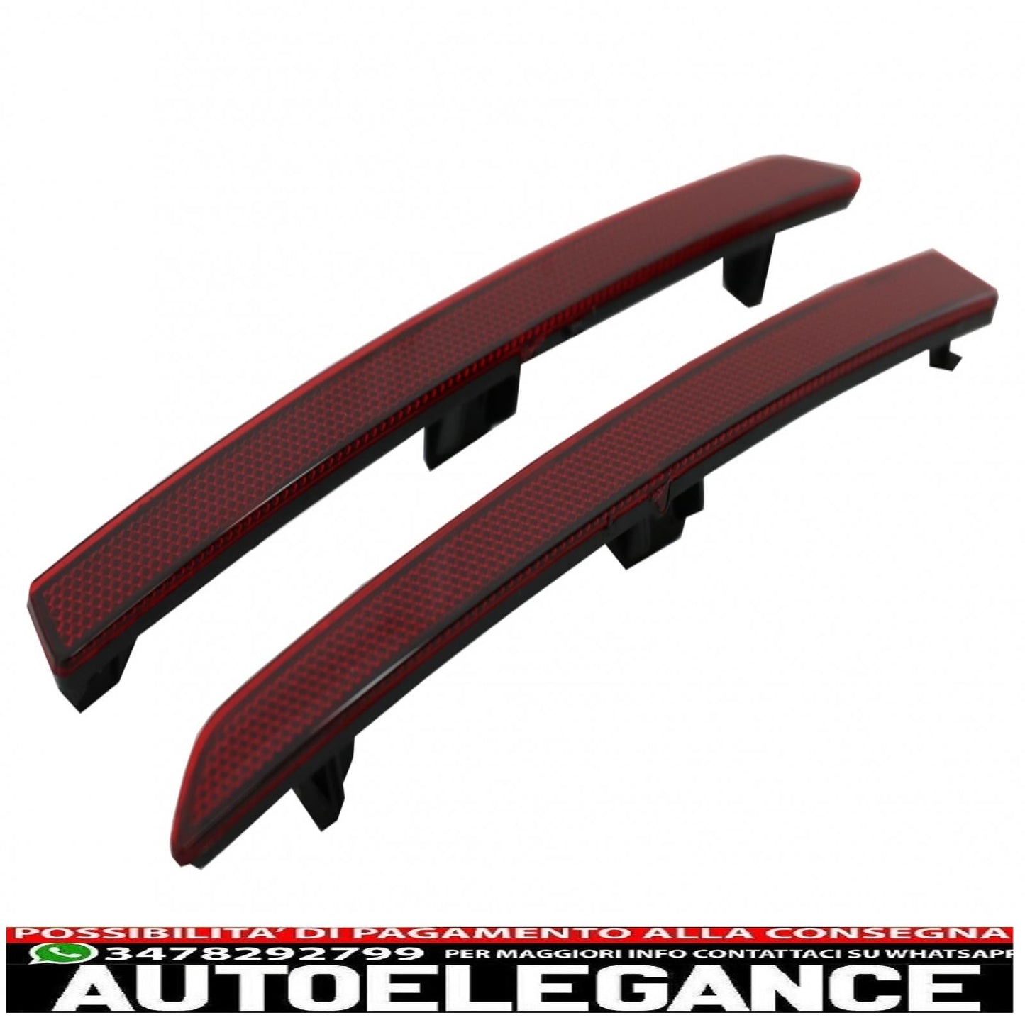 catarifrangenti rossi adatti solo per bmw serie 3 f30 (2011-2019) solo paraurti posteriore m3 sport design AUTOELEGANCERICAMBI