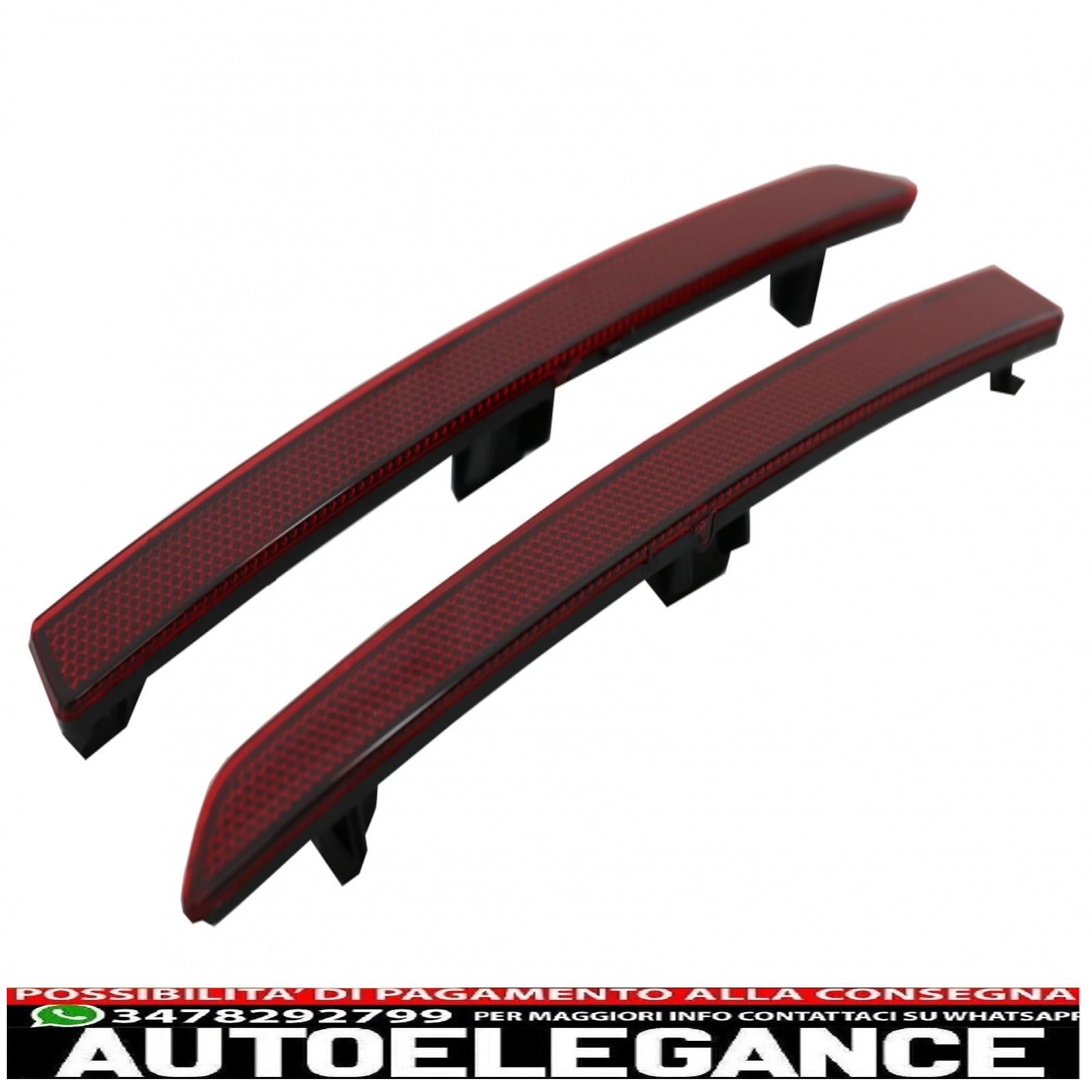 catarifrangenti rossi adatti solo per bmw serie 3 f30 (2011-2019) solo paraurti posteriore m3 sport design AUTOELEGANCERICAMBI