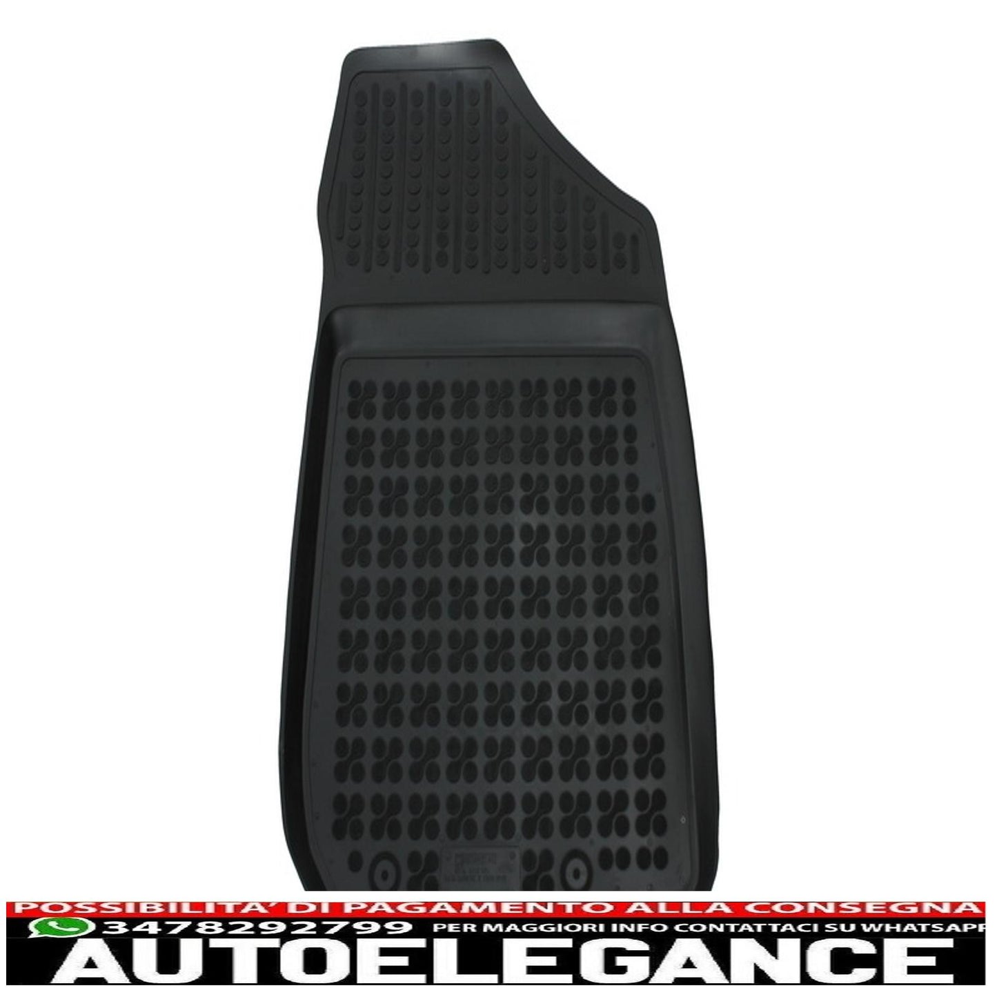 Black rubber mat suitable for dacia sandero ii (2013-2018)