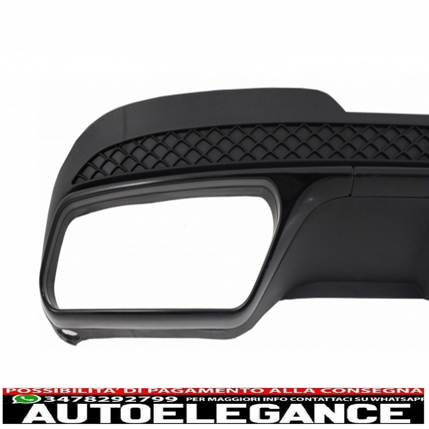 diffusore posteriore con terminali di scarico nero adatto per mercedes classe e w212 s212 amg sport line facelift (2013-2016) design e63