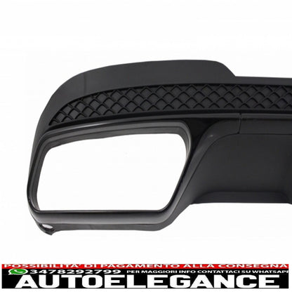 diffusore posteriore con terminali di scarico nero adatto per mercedes classe e w212 s212 amg sport line facelift (2013-2016) design e63