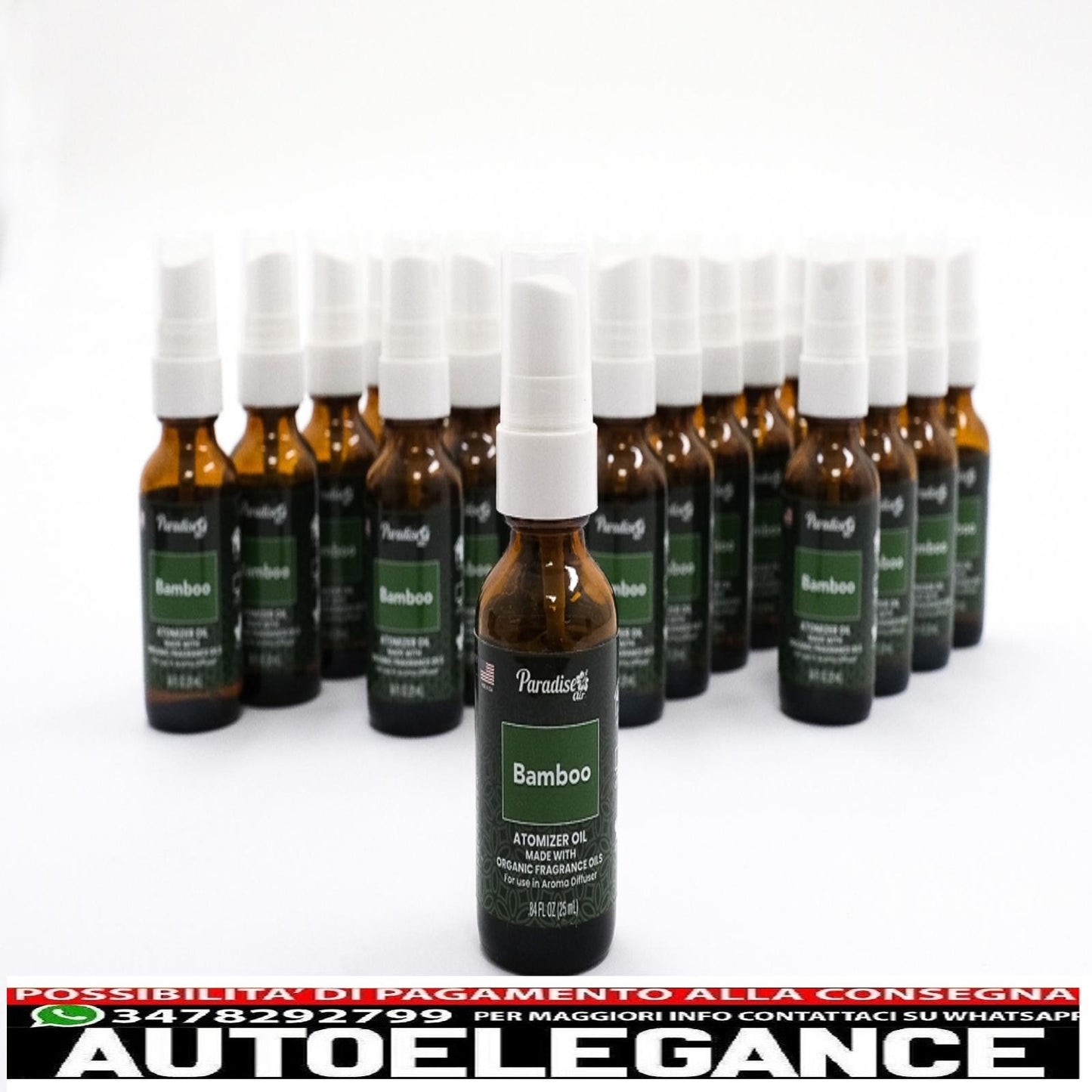 Paradise Air Fresh atomizzatore olio deodorante spray 25 ml bambù 25 unità diffusore di aromi