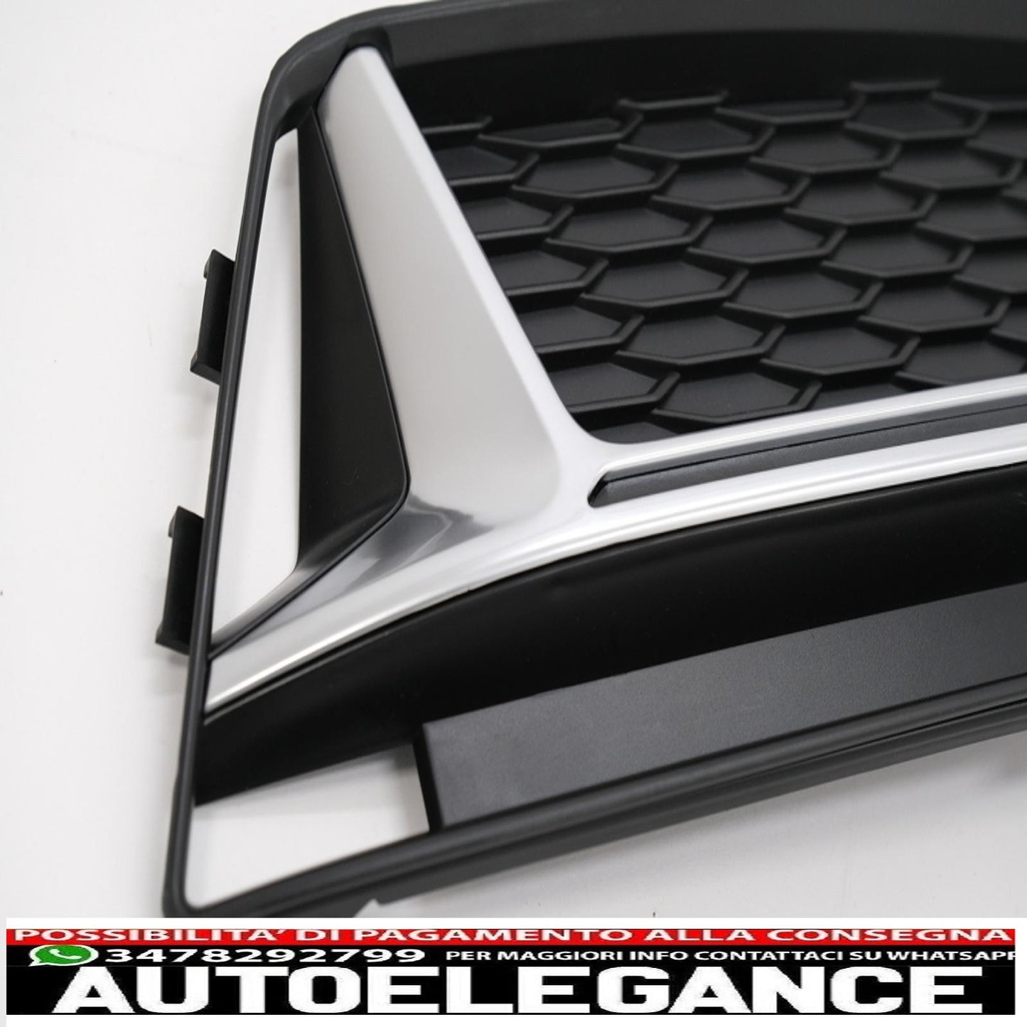 lower bumper grille side grills fit for audi a4 b9 sedan avant s-line (2016-2018) rs4 design silver edition