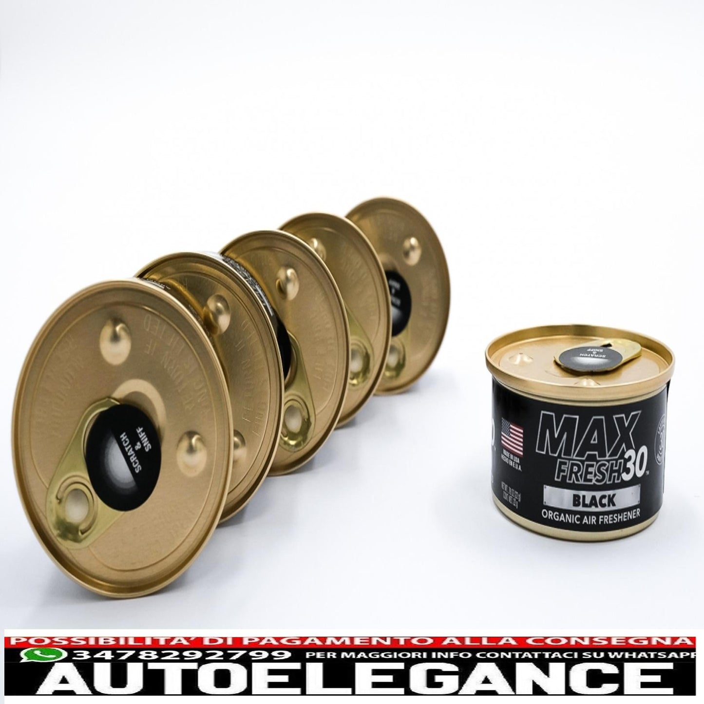 paradise air fresh organic deodorant without cap max fresh 30 can 6 black cans 