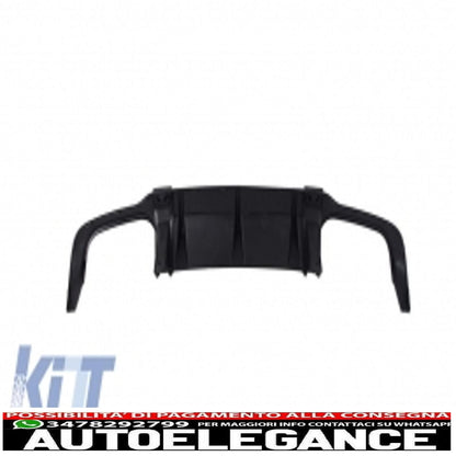 Diffusore d'aria con mantovana per paraurti posteriore con terminali di scarico adatto per mercedes classe c w204 c204 amg sport line (2012-2014) limousine coupé