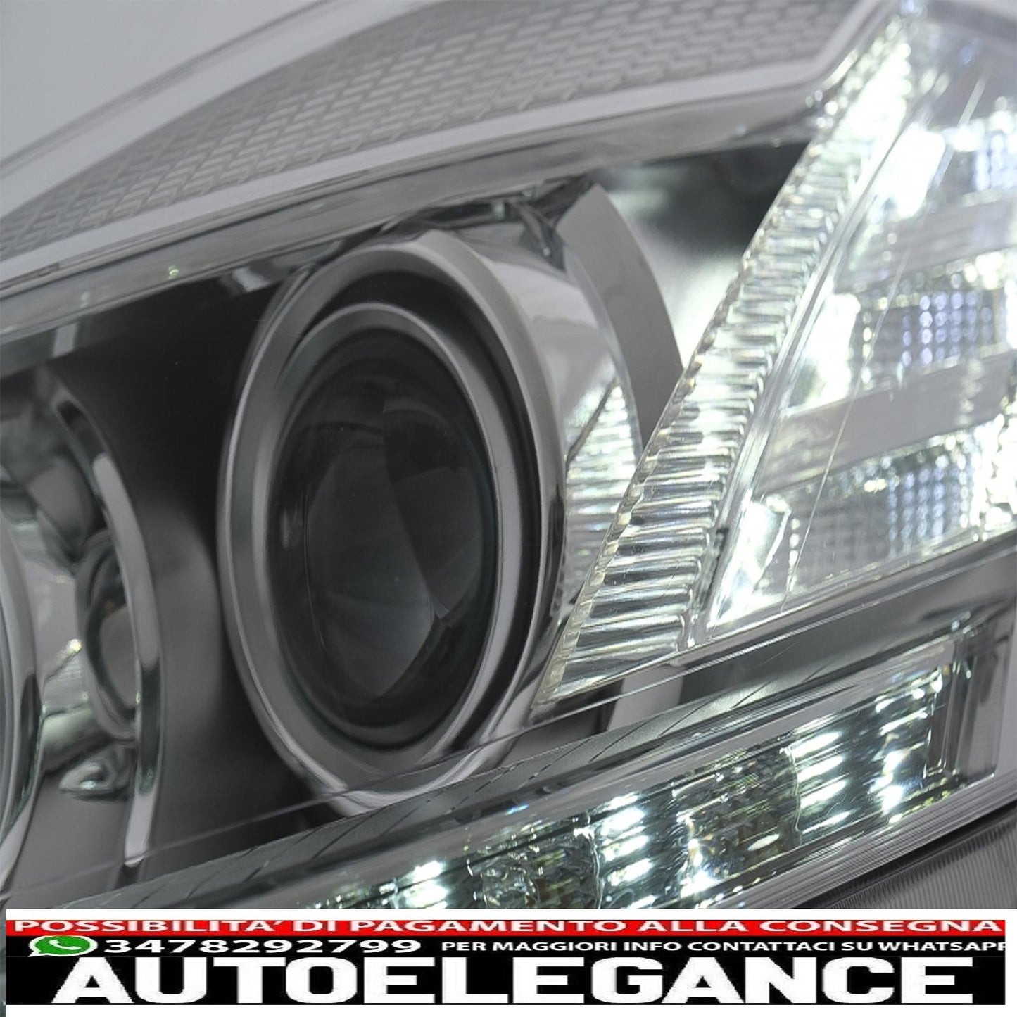 led headlights suitable for mercedes s class w221 (2005-2009) restyling look left 