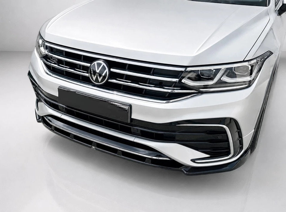 👉Splitter anteriore per VW Tiguan R/R-Line MK2 facelift 20-24 ABS nero lucido👈