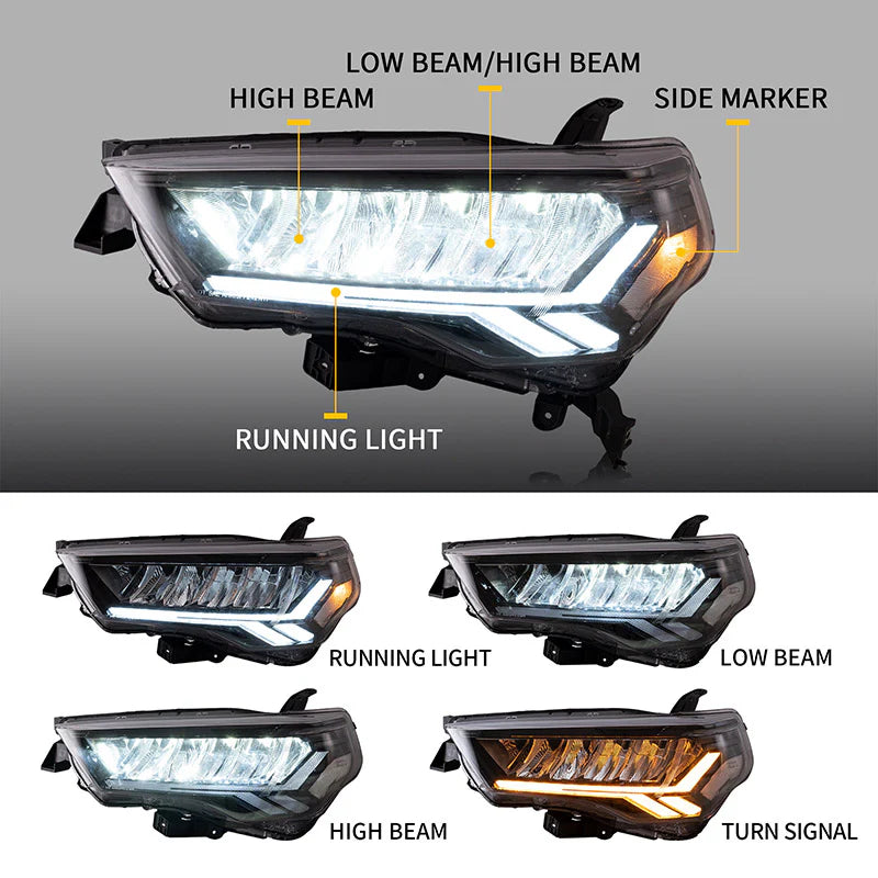 Fari Full LED per Toyota 4Runner 2014-2020 con Dynamic DRL