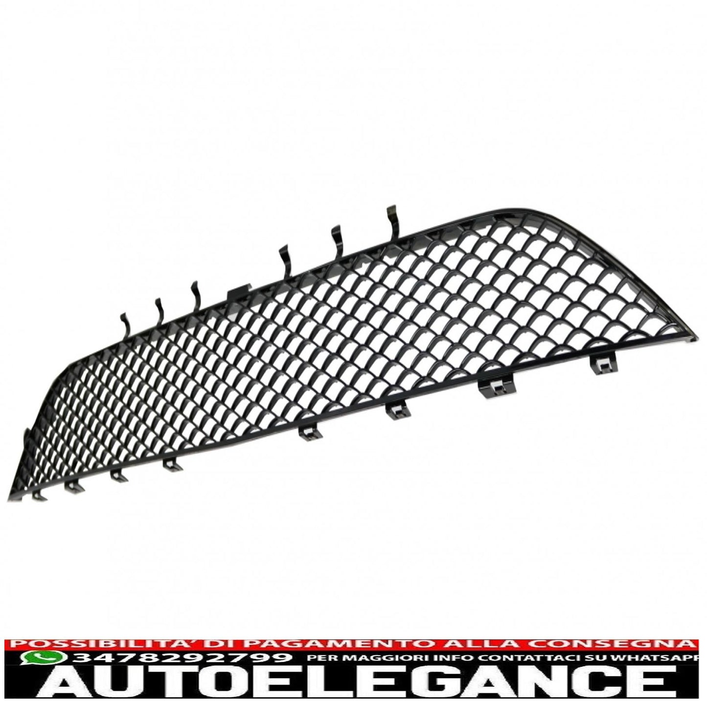 Front bumper lower center grille suitable for mercedes s class w222 (2013-2017) s63 piano black design 