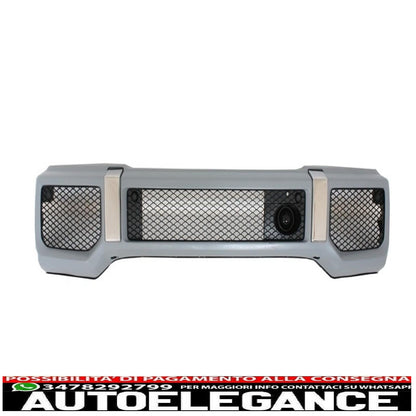 front bumper with spoiler led drl and upper spoiler suitable for mercedes g class w463 (1989-2017) design g65 