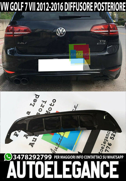 REAR BUMPER DIFFUSER FOR VW GOLF 7 2012-2016 DOUBLE LEFT 0064