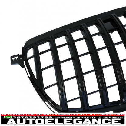 front grille suitable for mercedes gle coupe c292 (2015-2018) gle w166 suv (2015-2018) gt-r panamericana piano black design