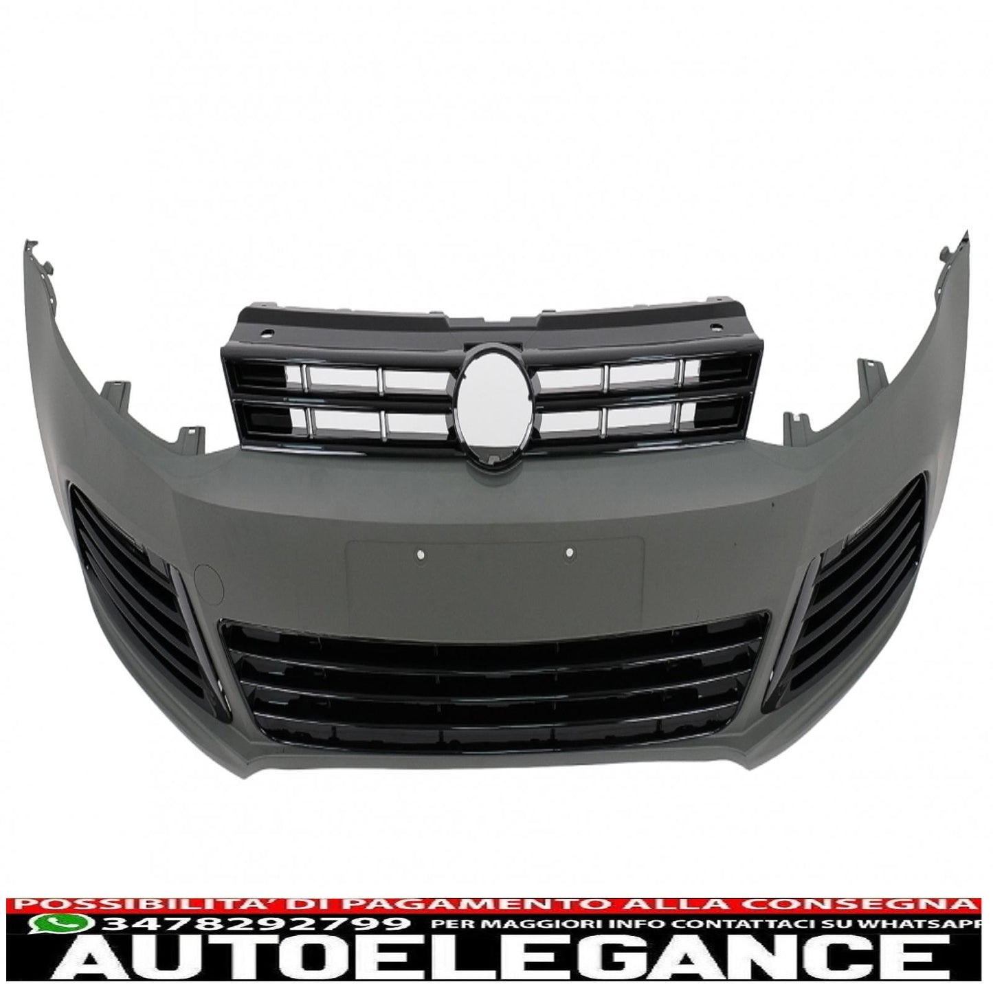 paraurti anteriore adatto a vw polo 6r 6c (03.2009-09.2017) r20 design led drl