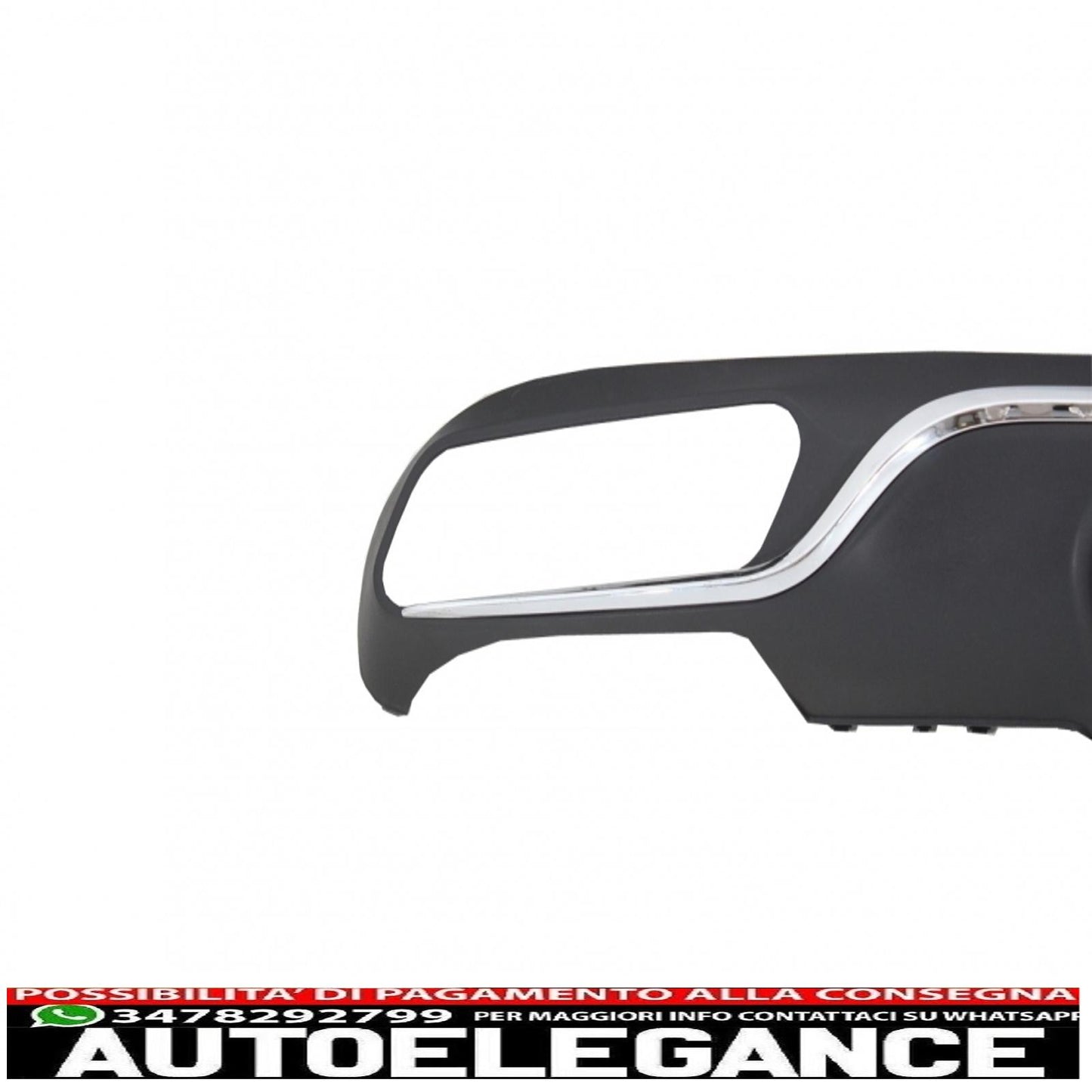 Diffusore d'aria per paraurti posteriore adatto per mercedes classe e w213 s213 standard (2016-2019) e63 design edizione cromata