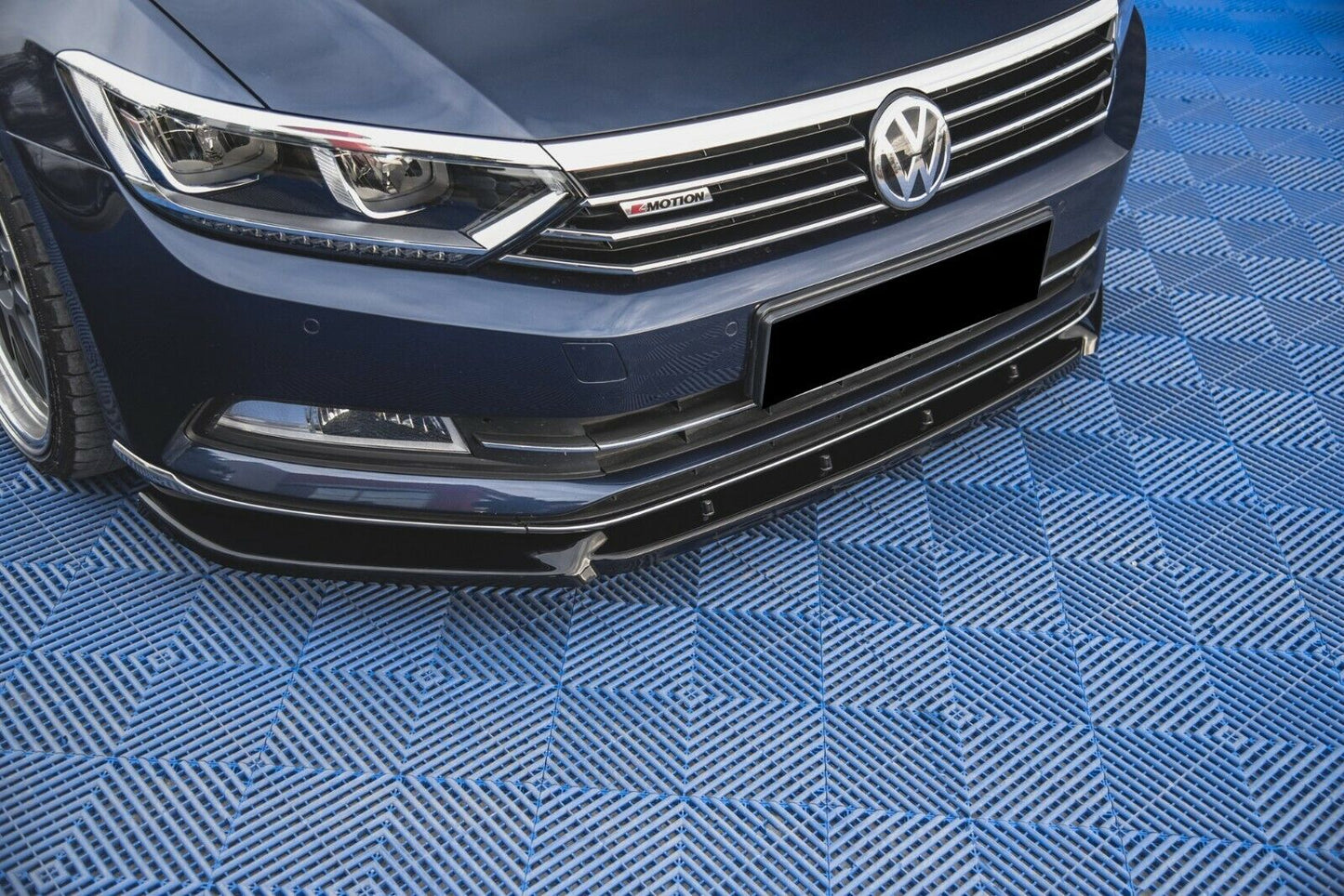 SPLITTER FOR VW PASSAT B8 2014+ UNDER FRONT BUMPER ABS LIP GLOSSY BLACK
