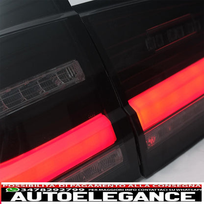 LED bar rear lights suitable for bmw 3 series f30 pre lci and lci (2011-2019) black smoke with dynamic sequential cornering light