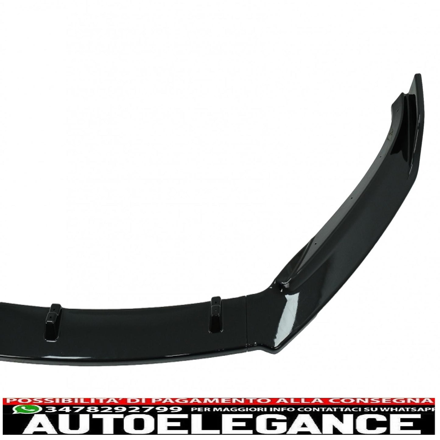 Front Bumper Lip Extension Spoiler Fit For VW Passat B8 3G Limousine Variant (2015-2018) Piano Black