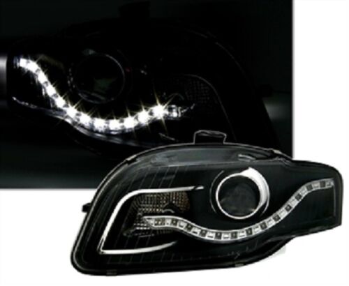 HEADLIGHT SET SUITABLE FOR AUDI A4 B7 BLACK