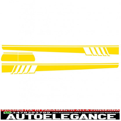 side decals matt yellow vinyl sticker suitable for mercedes c class c205 coupe a205 cabriolet (2014-up)