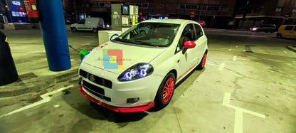 SPLITTER ANTERIORE ADATTO PER FIAT GRANDE PUNTO LOOK NERO LUCIDO DESIGN SPORTIVO