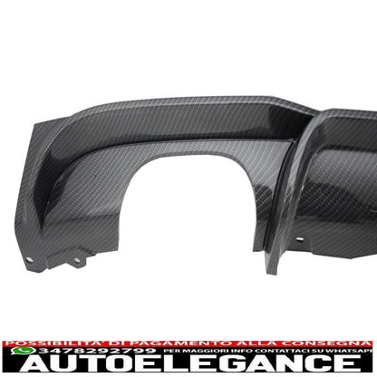 Paraurti posteriore spoiler mantovana diffusore doppia uscita carbonio adatto per bmw serie 3 f30 f31 (2011-2019) limousine touring m design