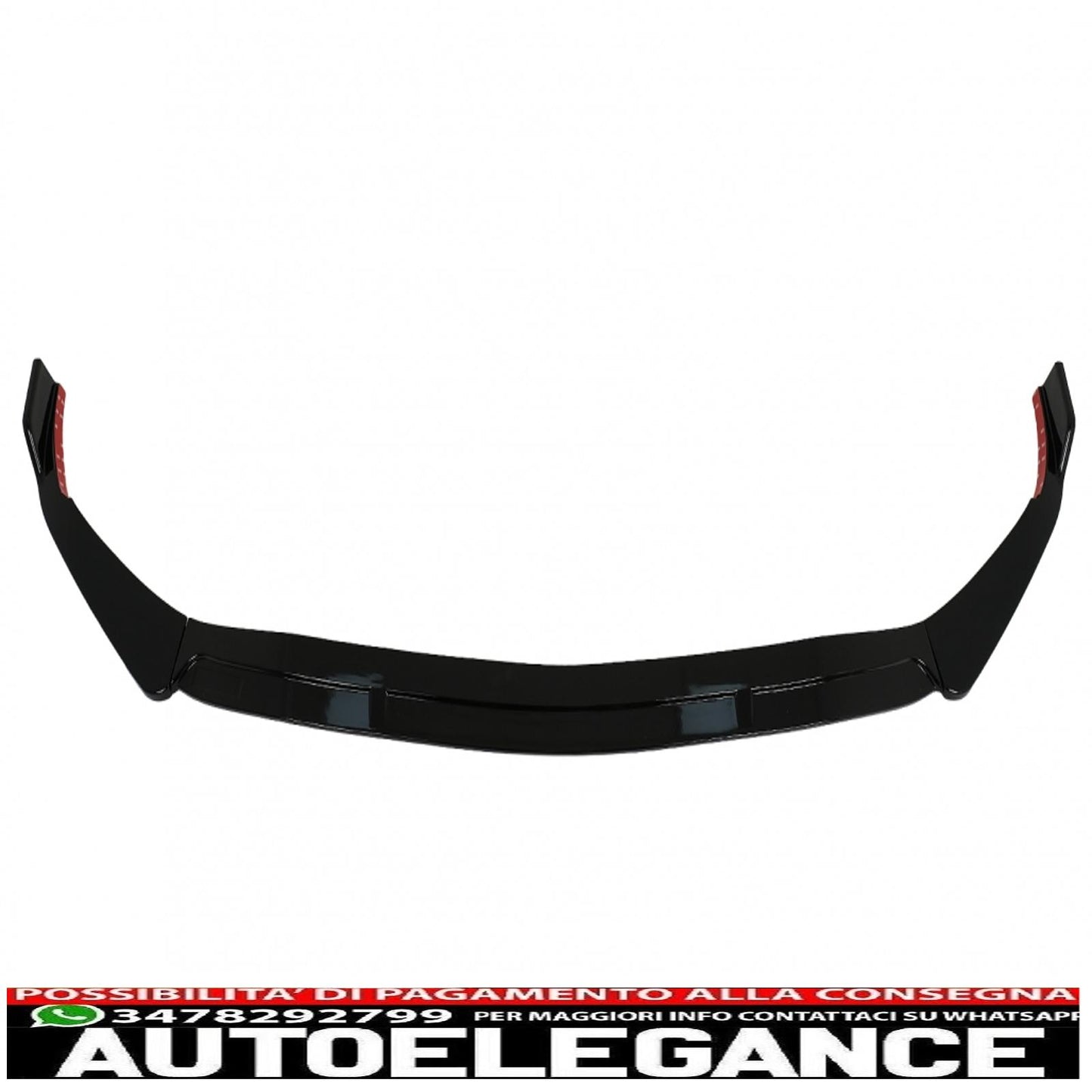 Front Bumper Spoiler Lip Suitable For Mercedes C Class W206 S206 Sport Line (2021-up) Piano Black 