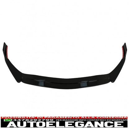 Front Bumper Spoiler Lip Suitable For Mercedes C Class W206 S206 Sport Line (2021-up) Piano Black 