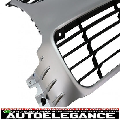 griglia anteriore adatta per vw golf 5 v (2003-2007) r32 design alluminio spazzolato