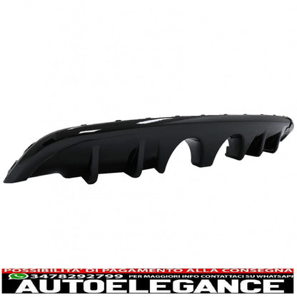 Diffusore mantovana paraurti posteriore adatto per vw golf 6 vi (2008-2012) r20 look solo per paraurti standard nero pianoforte