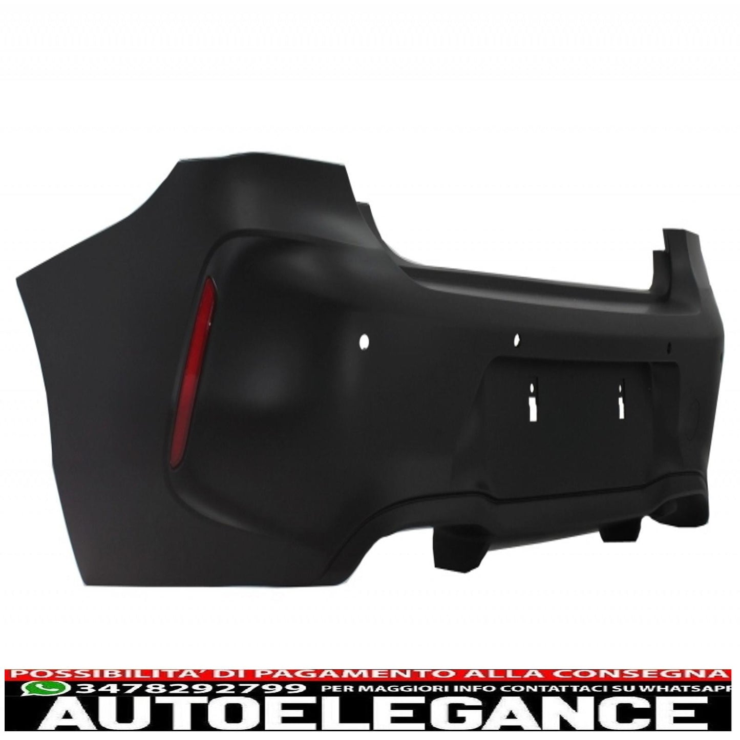 Rear bumper suitable for bmw 1 series f20 f21 lci (2015-06.2019) with quad m2 design exhaust tips 
