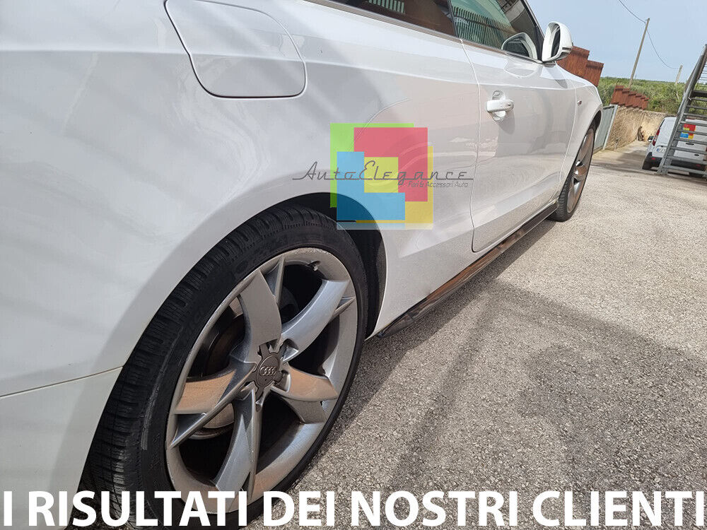 SIDE SKIRTS AUDI A5 COUPE SPORTBACK 07-15 SLINE S5 RS5 ABS GLOSS BLACK IT 