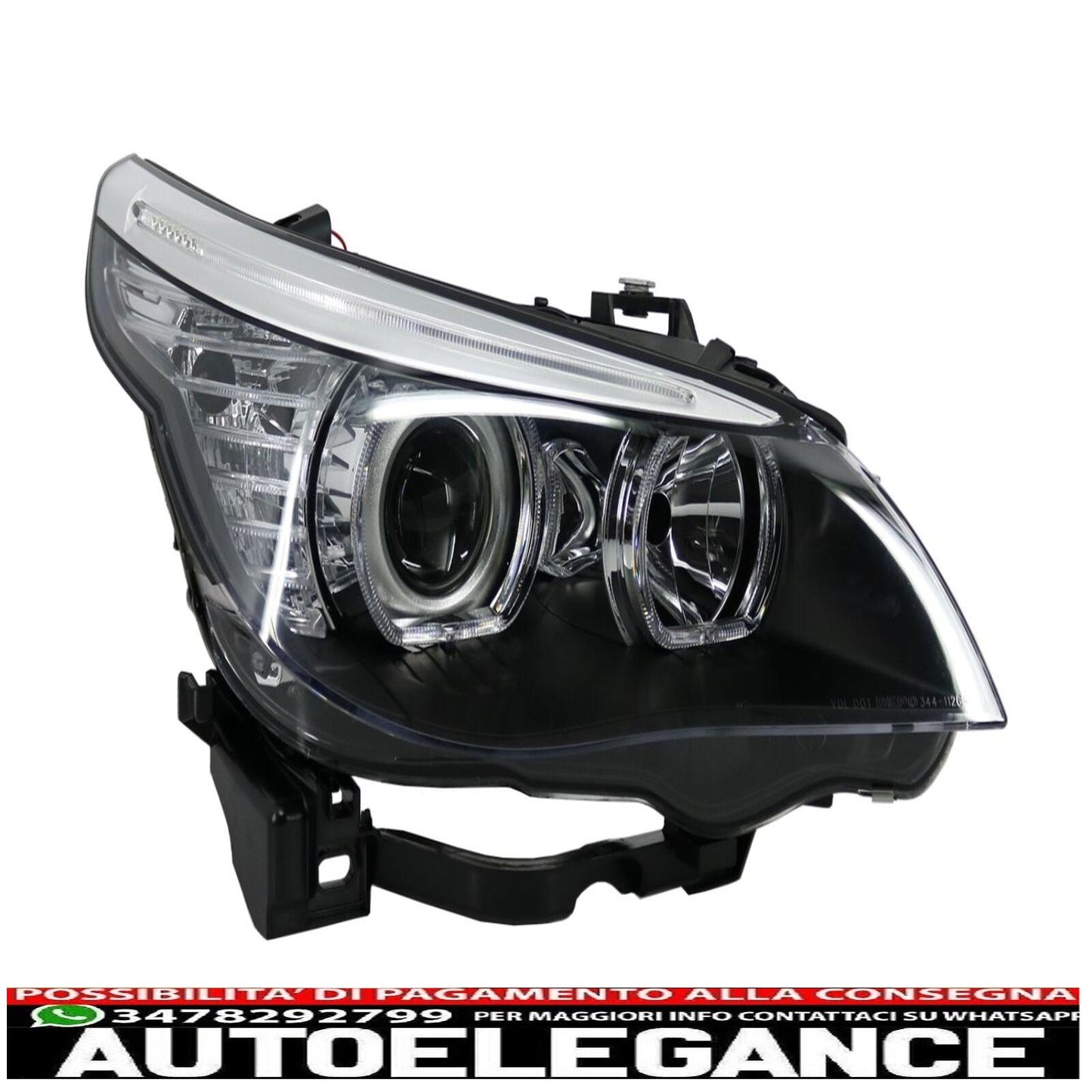 LED DRL Dayline Angel Eyes Headlights for BMW 5 Series E60 E61 03-07 LCI Look-show original titleOriginal textLED DRL Dayline Angel Eyes Headlights for BMW 5 Series E60 E61 03-07 LCI Look 