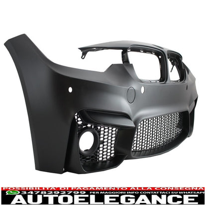 body kit suitable for bmw 3 series f30 (2011-2019) with led rear lights dynamic sequential cornering lights evo ii m3 cs design with double carbon exhaust tips 