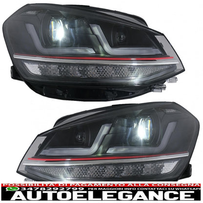 osram full led headlights with dynamic mirror indicators full led ledriving suitable for vw golf 7.5 facelift (2017-2020) gti look upgrade for halogens with dynamic sequential cornering lights 