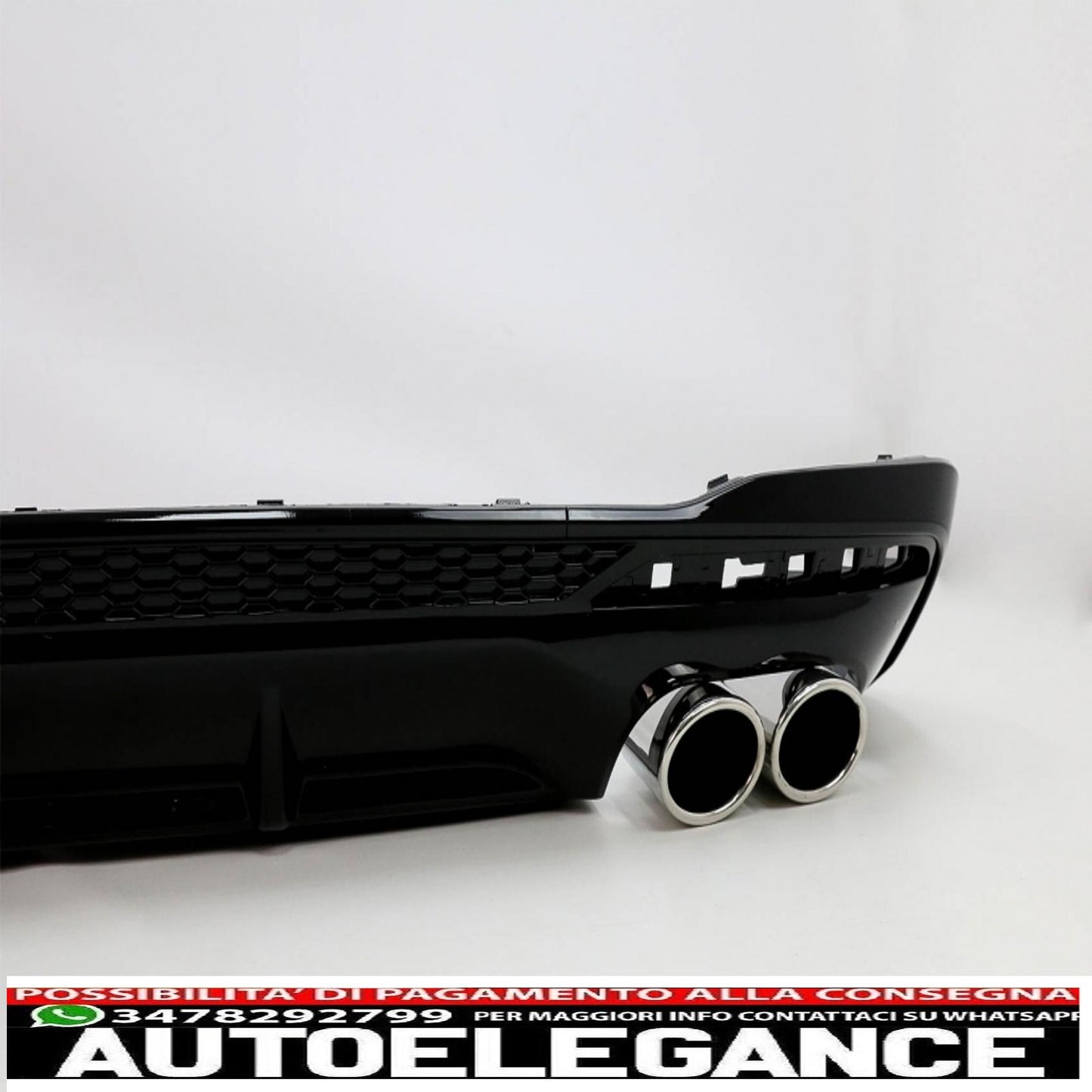 Diffusore mantovana paraurti posteriore adatto per audi a4 b9 8w facelift (2020 in poi) solo s-line nero