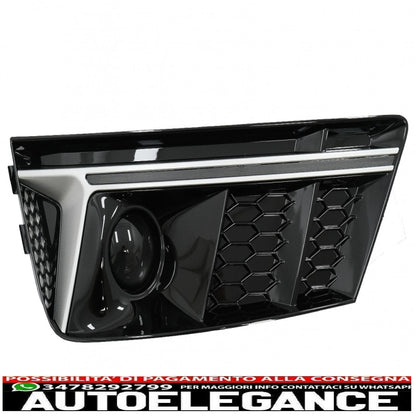 lower grill bumper covers ACC side grills suitable for audi a4 b9 sedan avant (2016-2018) rs4 design silver edition