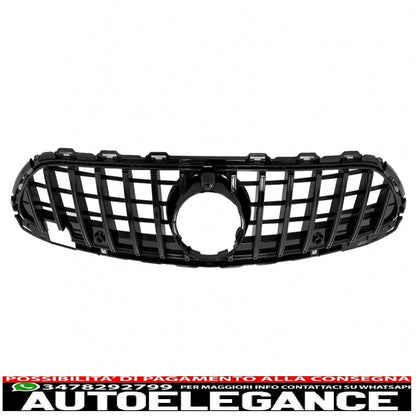 front grille suitable for mercedes c-class w206 sedan s206 t-modell (2021-up) gt-r design panamericana black