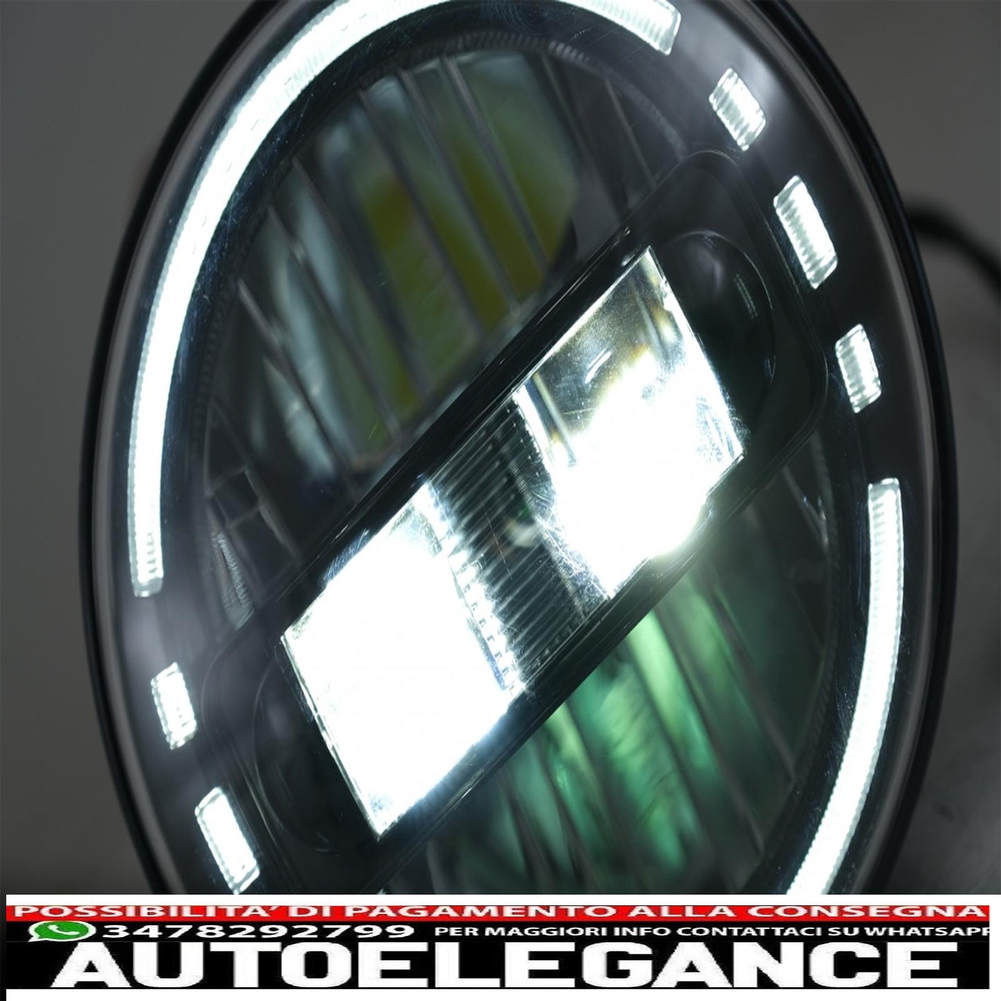 Fari a led Cree da 7 pollici angel eye halo drl adatto per Jeep Wrangler JK TJ LJ JL Land Rover Defender Mercedes W463