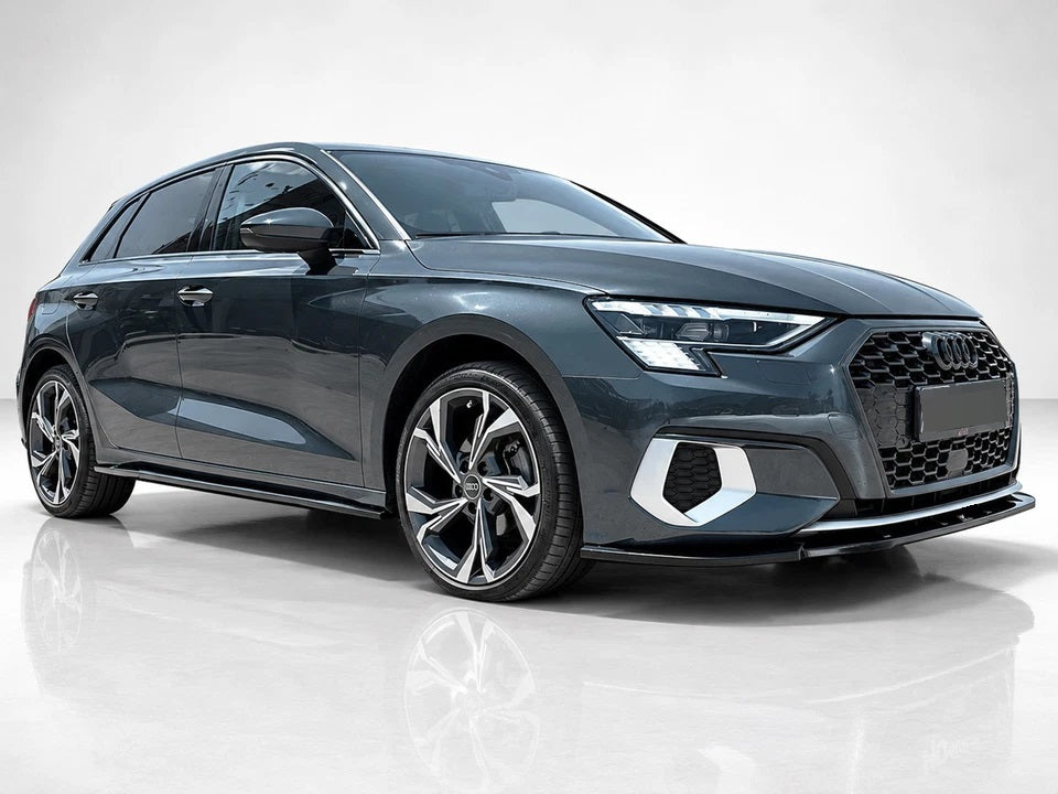 👉Gonne Laterali Prolunghe per Audi A3 8Y 2020+ Nero Lucido👈