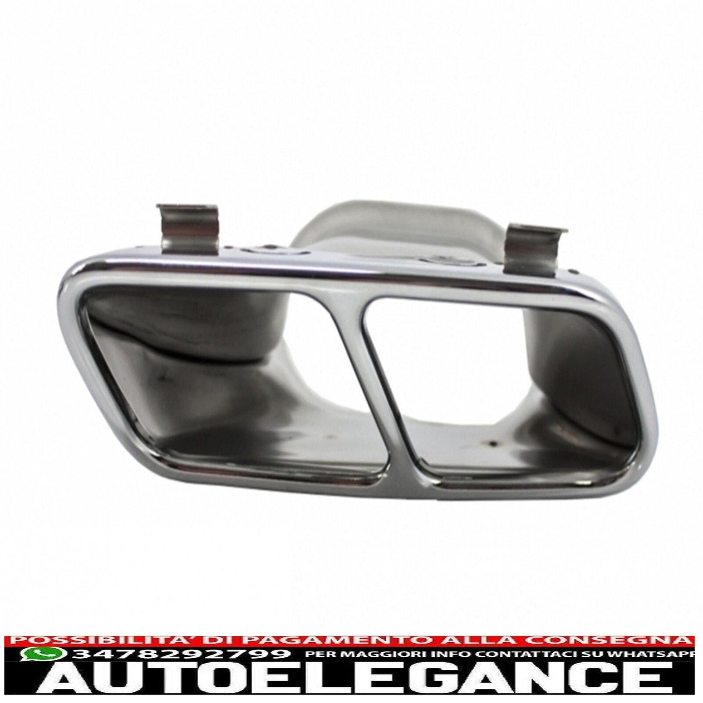 Diffusore Posteriore Nero per Mercedes A W176 12-15 A45 Look Marmitta Punte Cromate-mostra il titolo originaleTesto originaleRear Diffuser Black for Mercedes A W176 12-15 A45 Look Muffler Tips Chrome