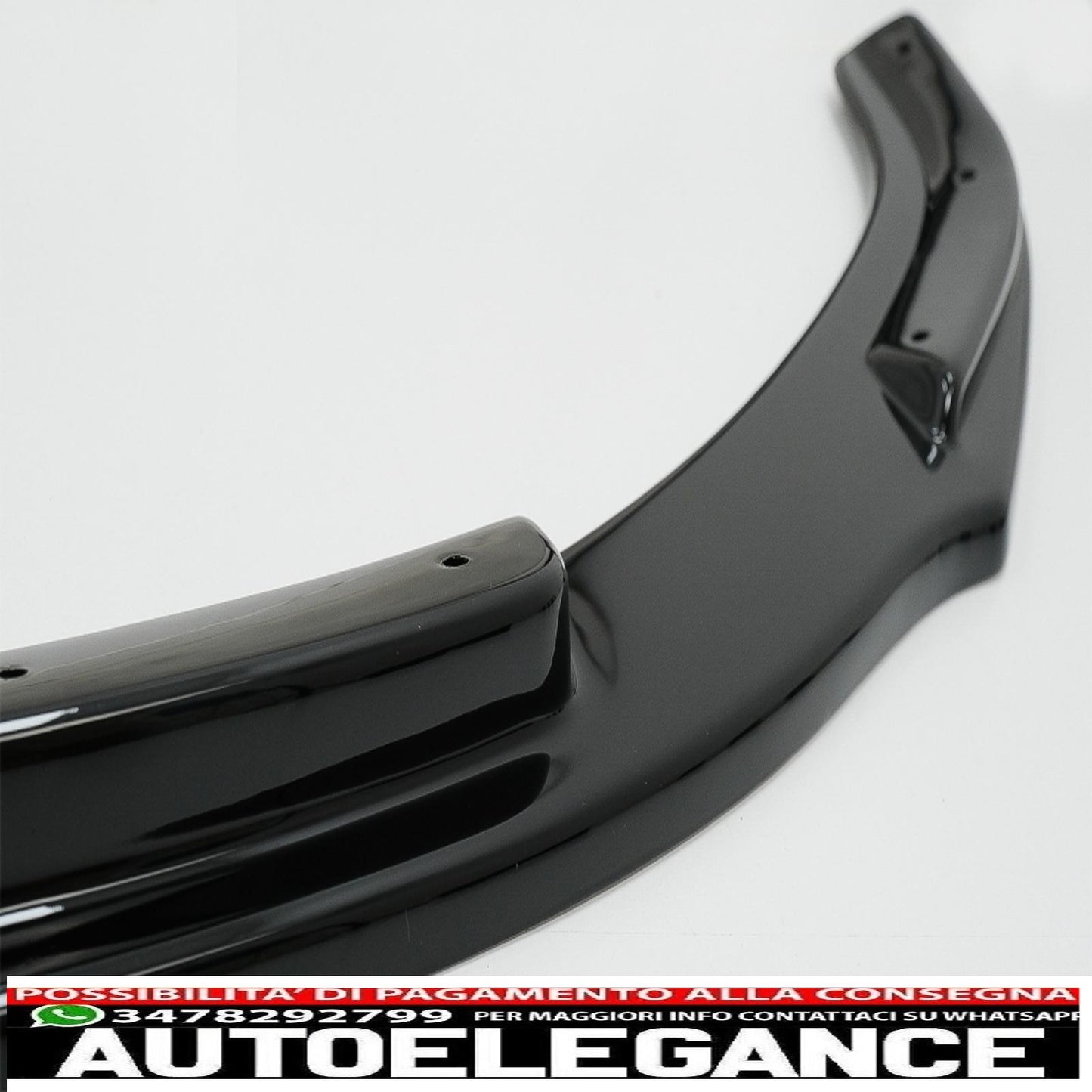 Additional spoiler lip for front bumper suitable for VW Transporter T6 (2015-up) glossy black 
